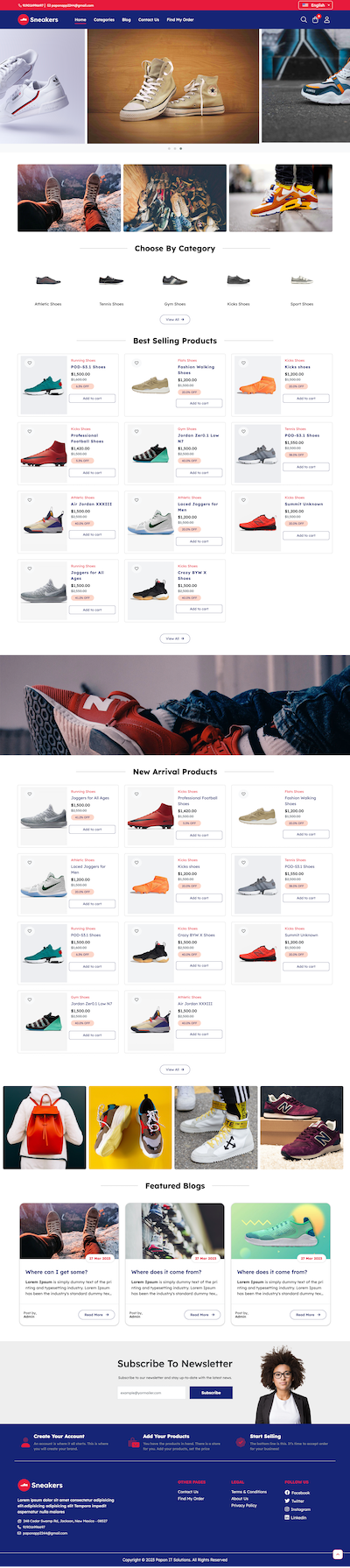 Sneaker store theme